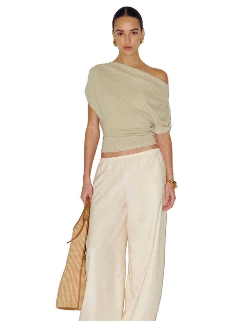 Reformation iris off the shoulder green top XS